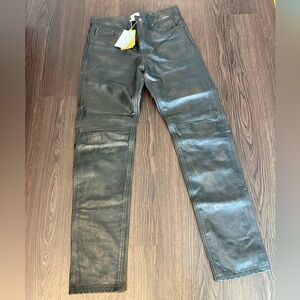 H&M Men's Brown Genuine Leather Pants